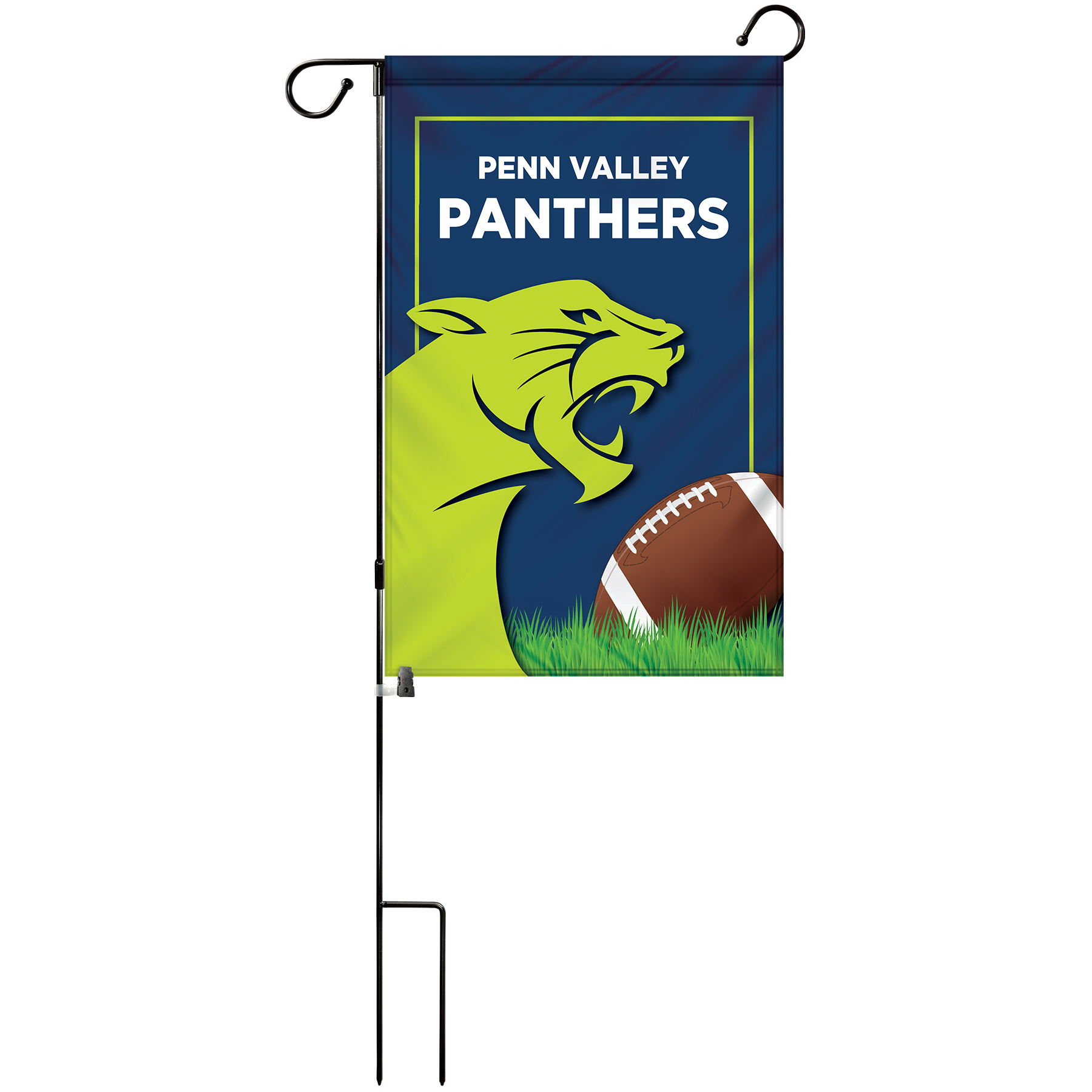 14" x 20" Custom Single Reverse Garden Banner with Hardware 2