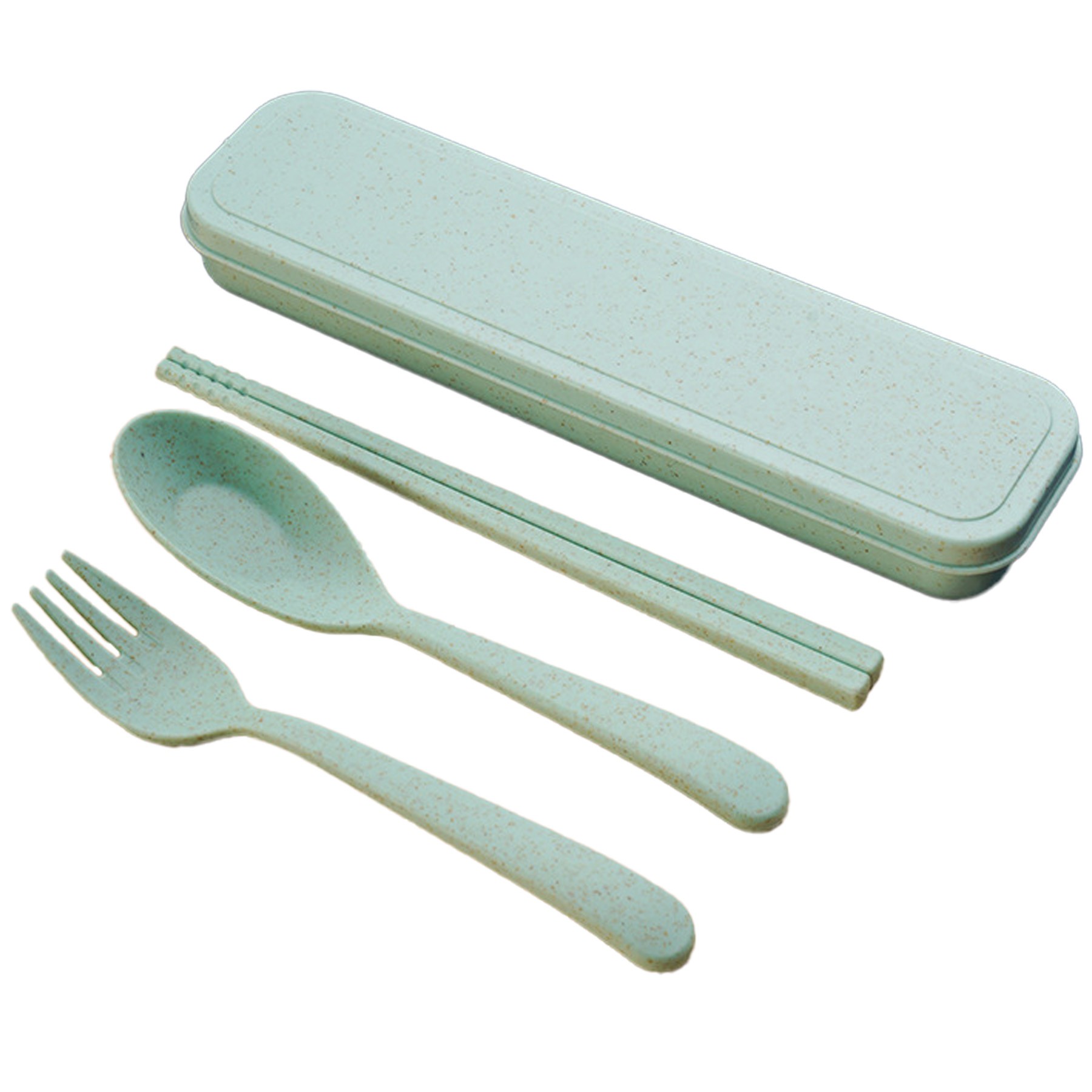 Wheat Straw Forks, Spoons and Chopsticks Plastic Cutlery 5