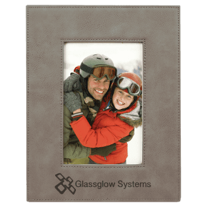 4" x 6" Gray Leatherette Photo Frame 1