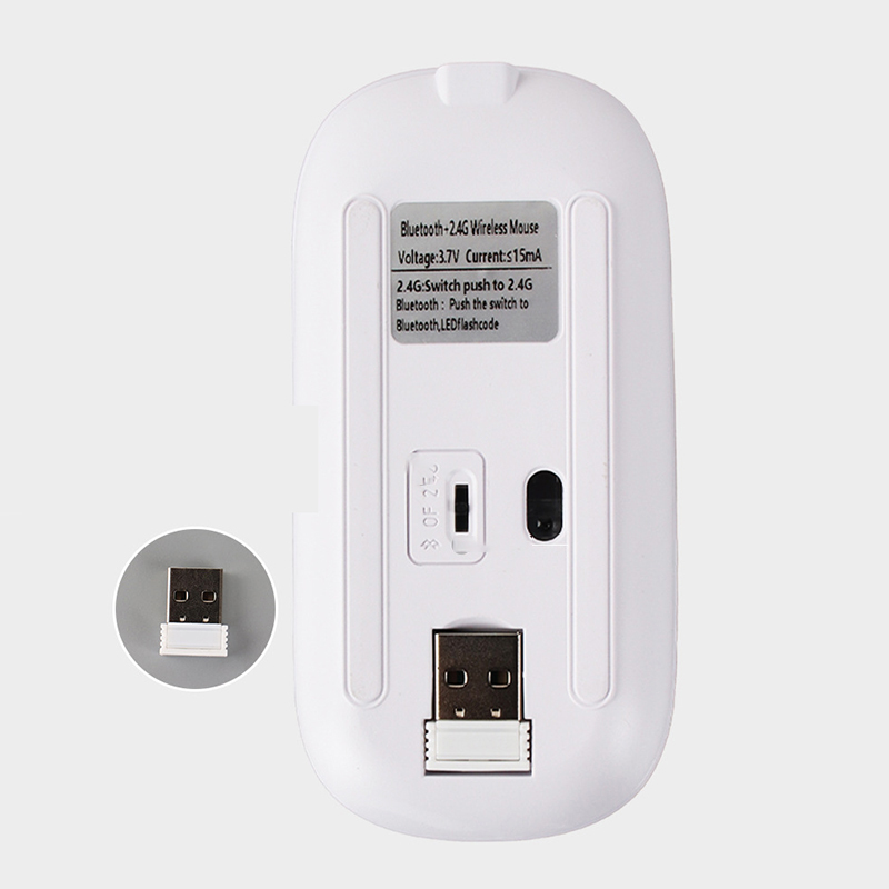 Dual Mode (Bluetooth and 2.4G) Rechargeable Silent Wireless Mouse 12