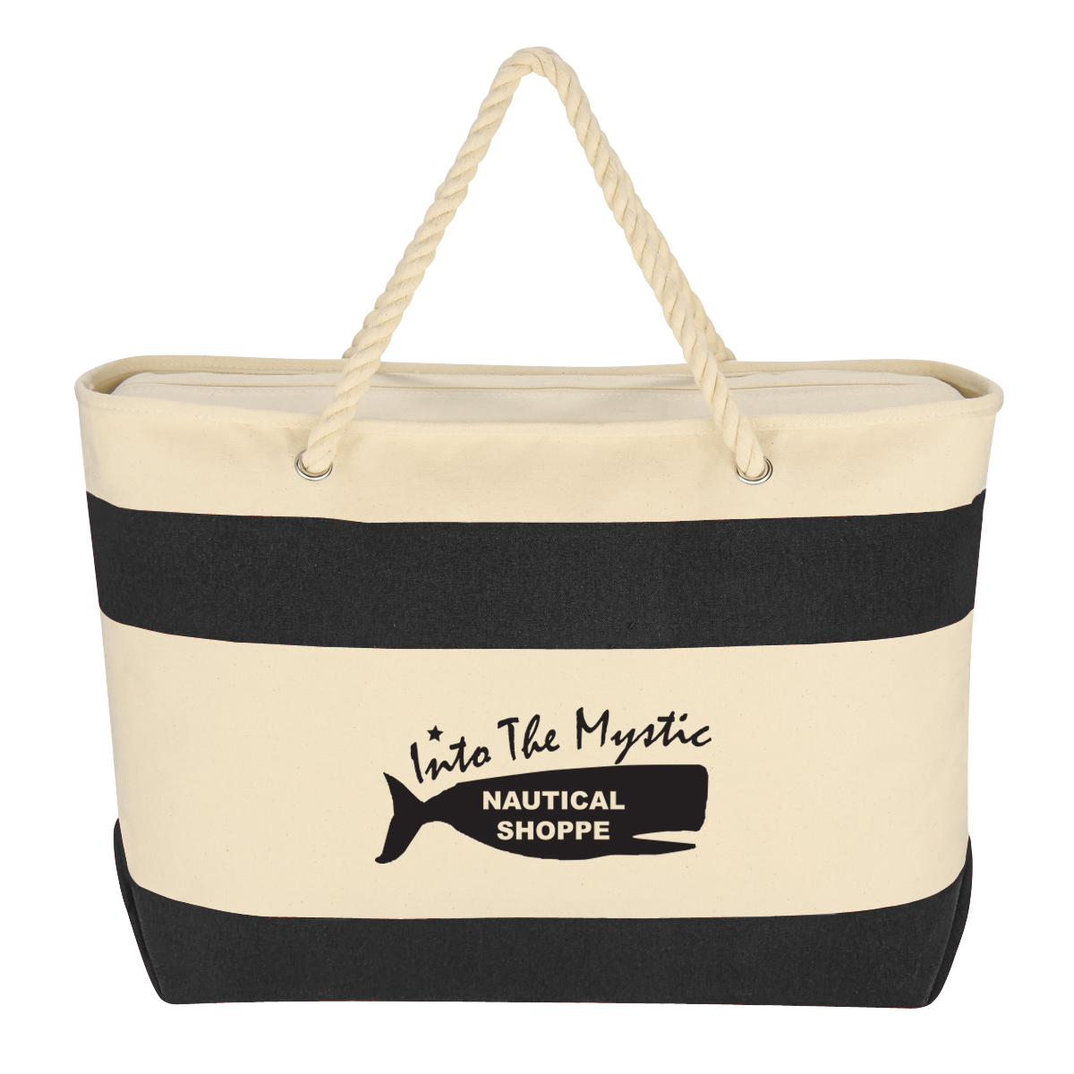 Large Cruising Tote Bag With Rope Handles, custom tote bag with logo imprint 5