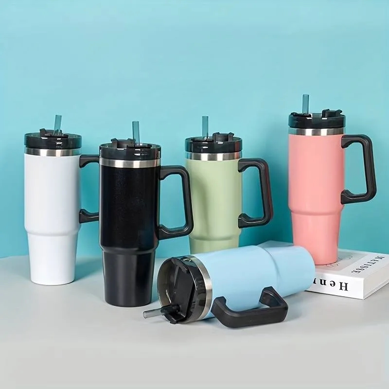 30oz.Tumbler With Handle Straw Lid 5