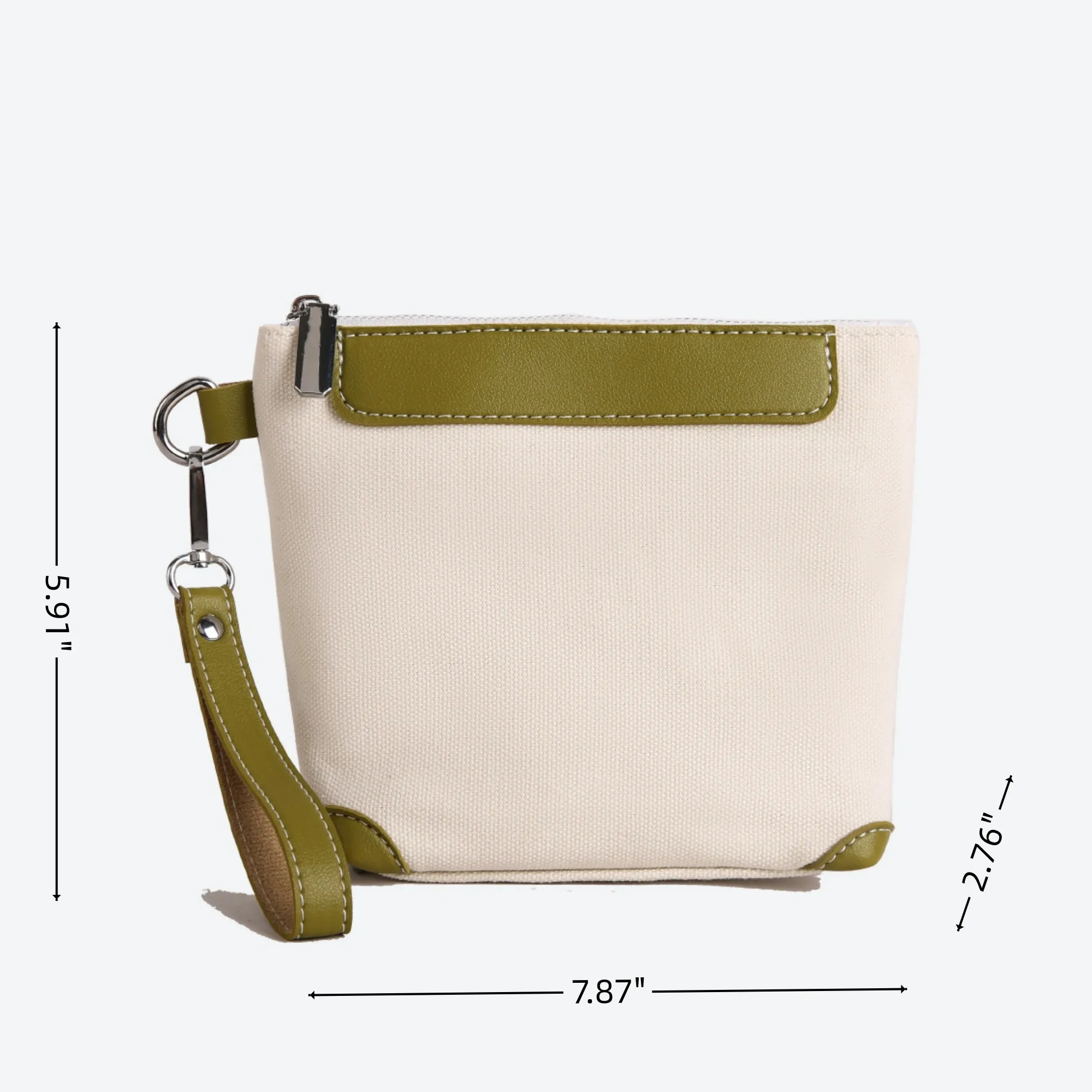 Small Canvas Handbag Coin Wallet Pouch With Wrist Strap 3