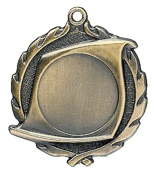 Scroll Insert Holder Wreath Medal, 1 3/4" 2
