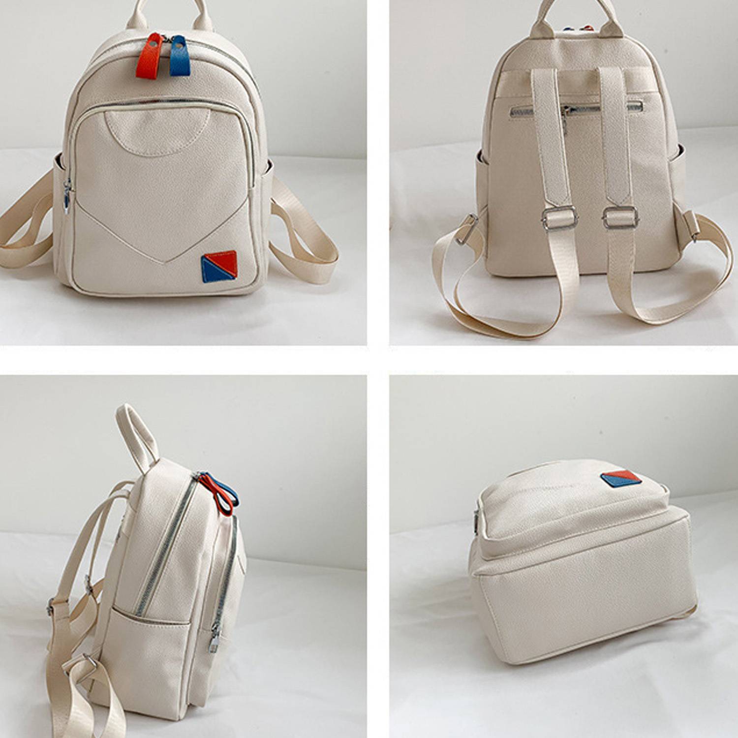 Durable and large capacity Pu leather backpack 7