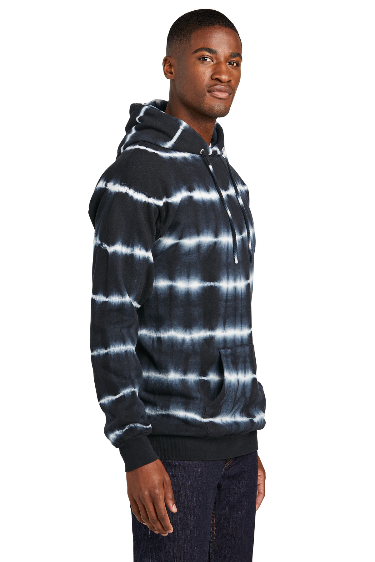 Allover Stripe Tie-Dye Fleece