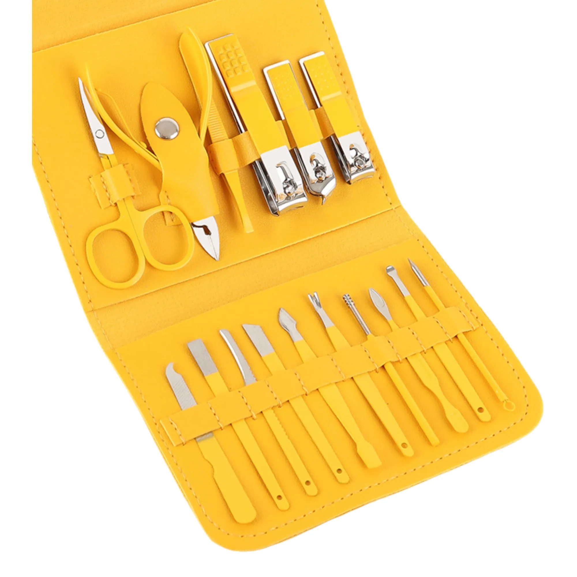 16 Pieces Leather Manicure Kit 4