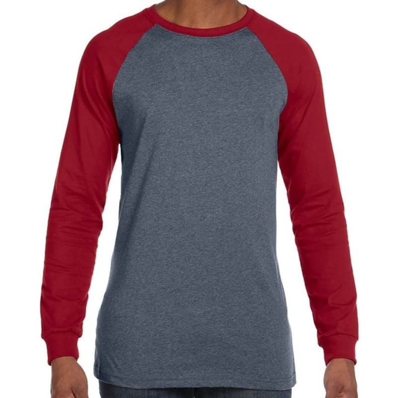 Bella Mens Jersey Long-Sleeve Baseball T-Shirt 6