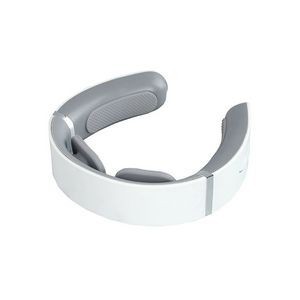 White Rechargeable Electric Neck Massager With Magnetic Electrode Pads 10