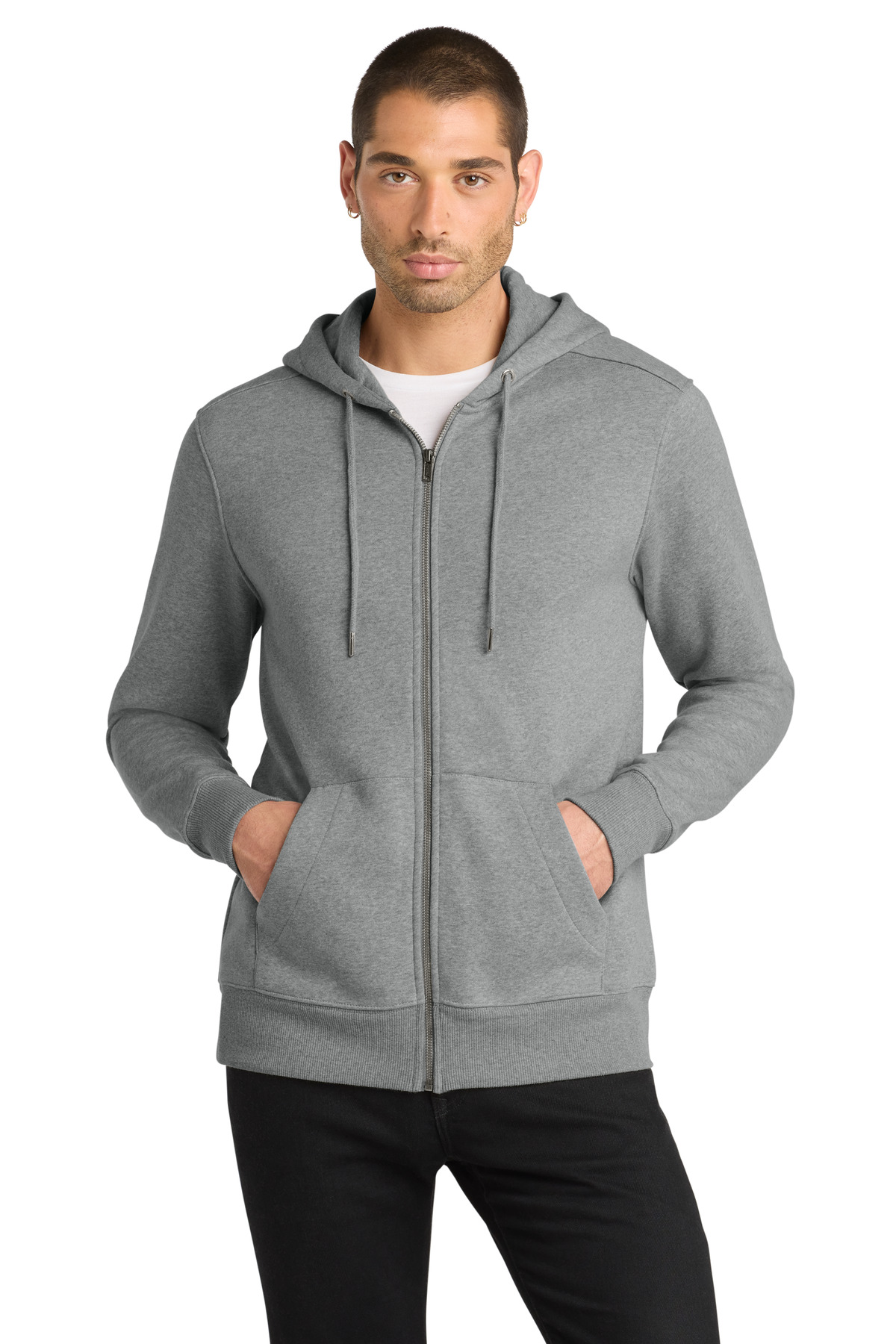 District Perfect Weight Fleece Full-Zip Hoodie DT1103 30