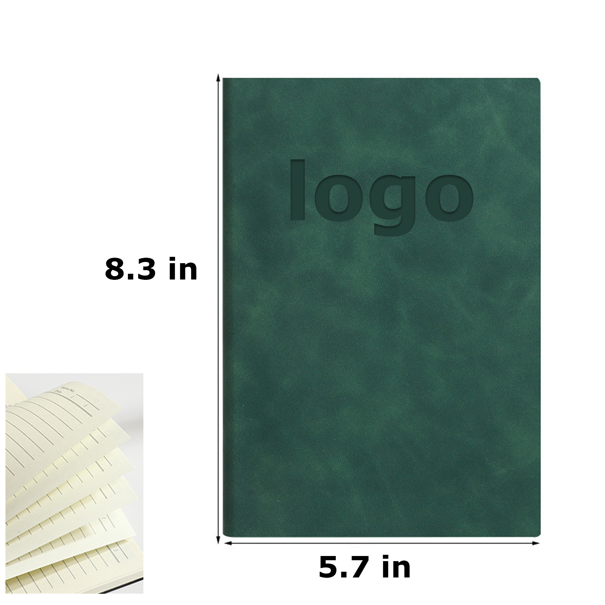 Customizable Logo Notebook 200 Pages For Work/Travel/College 3