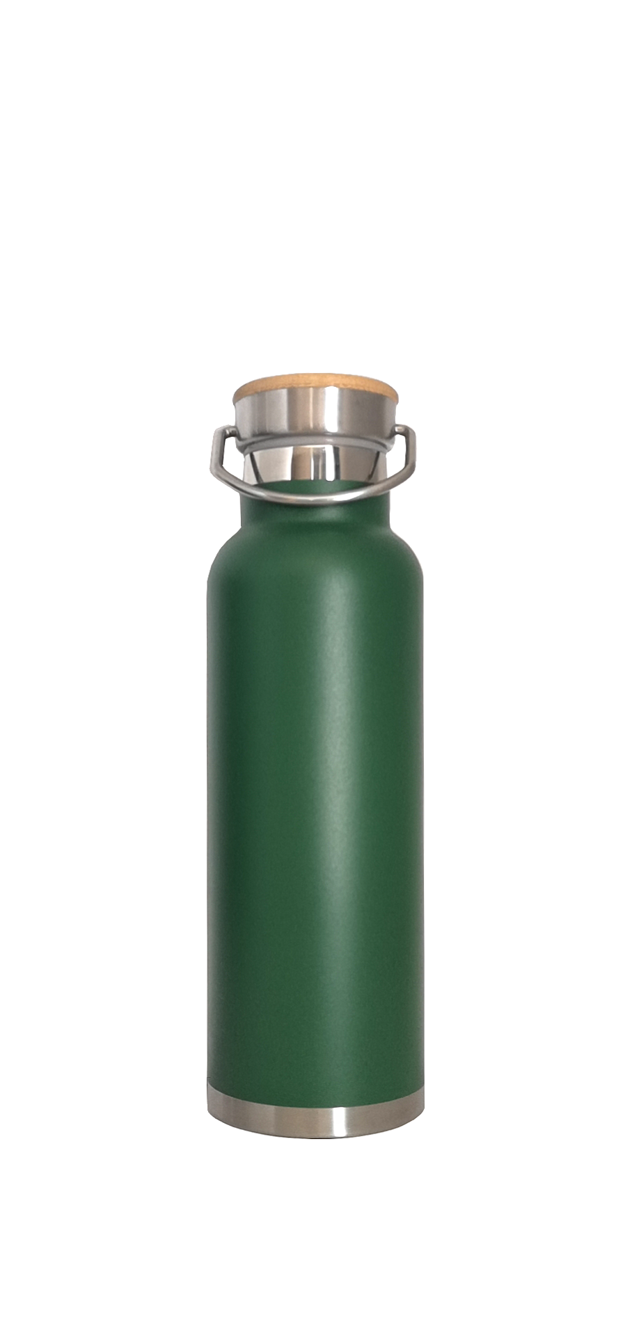 20 oz Stainless Steel Double Wall Bottle w/Bamboo Lid 2