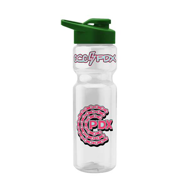 Blazer 28oz Transparent Bike Bottle w/Drink-thru Lid 2307
