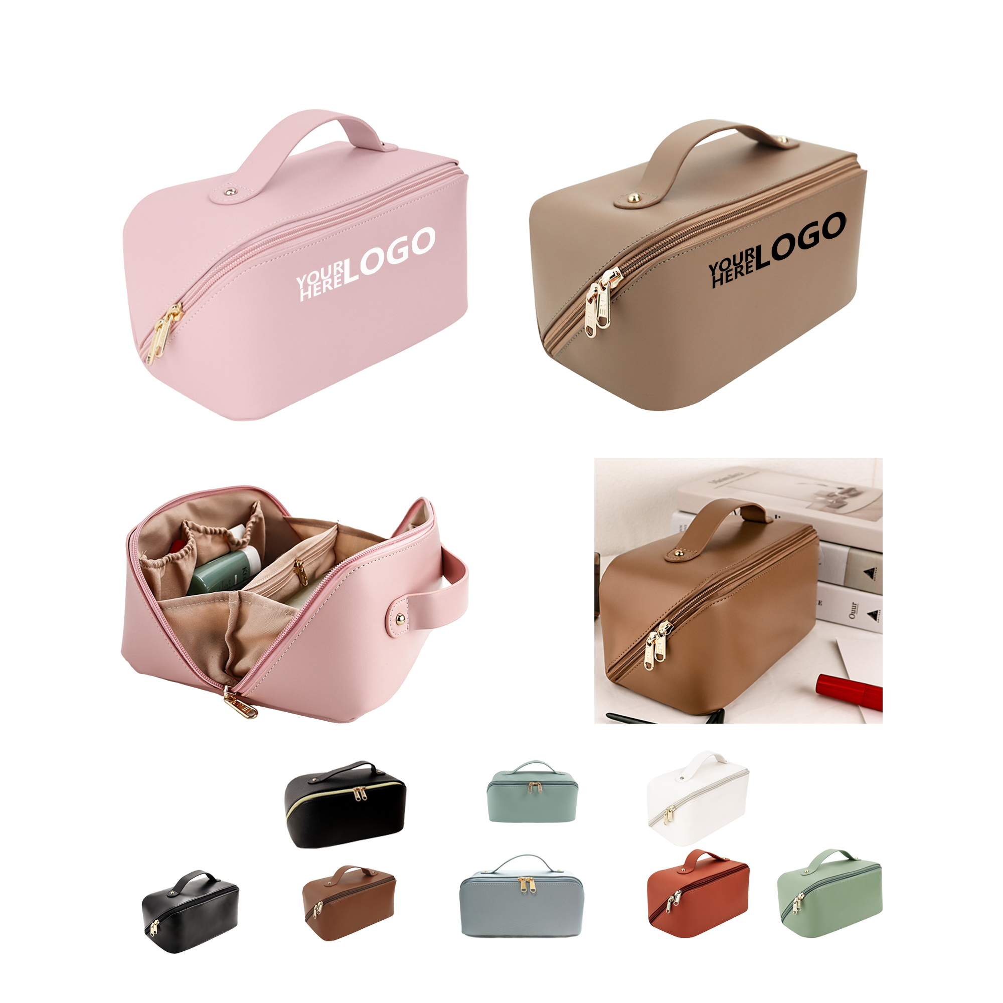 Ladies' Portable Makeup Organizer - Handheld Toiletry Bag 2