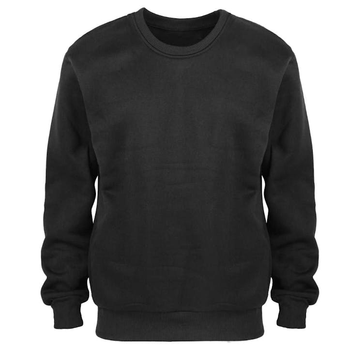 Men's Crew Neck Fleece Pullovers - Size XL Black 1