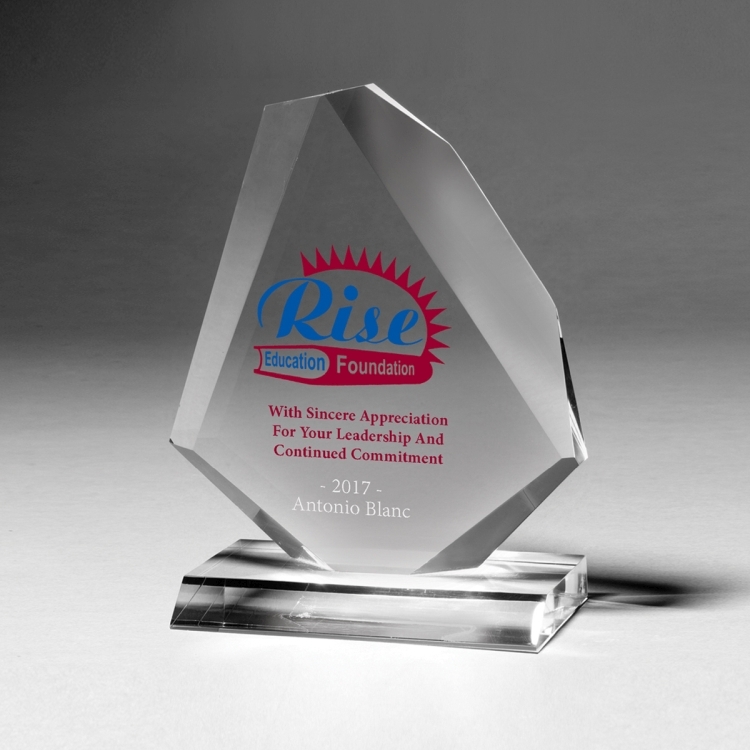 Beveled Diamond Award - Screen Print 1
