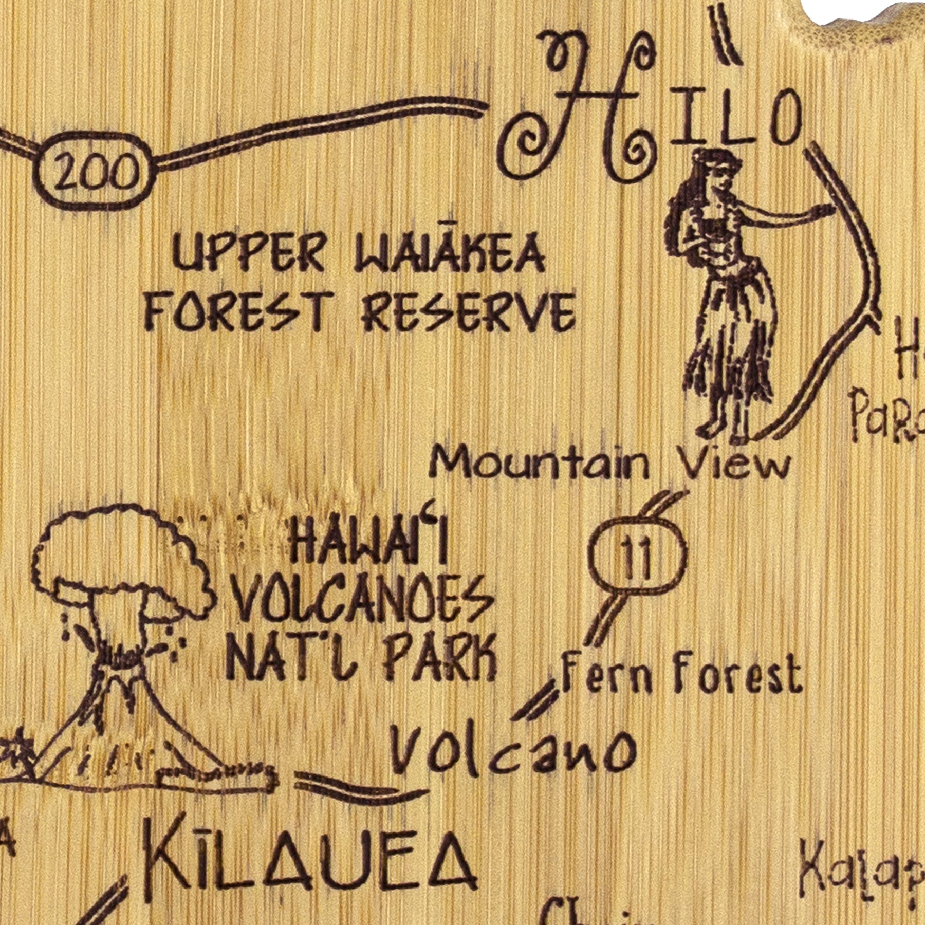 Destination Hawaii Big Island Cutting & Serving Board 8