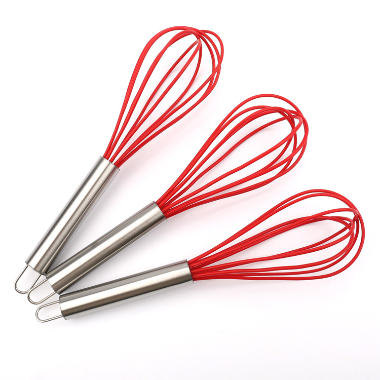 10-inch 5-wire Silicone Stainless Steel Egg Beater 2