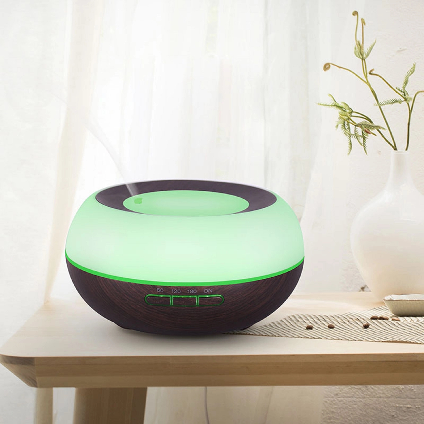 300 ml Bowl Shape Wood Grain Aroma Diffuser Humidifier 5