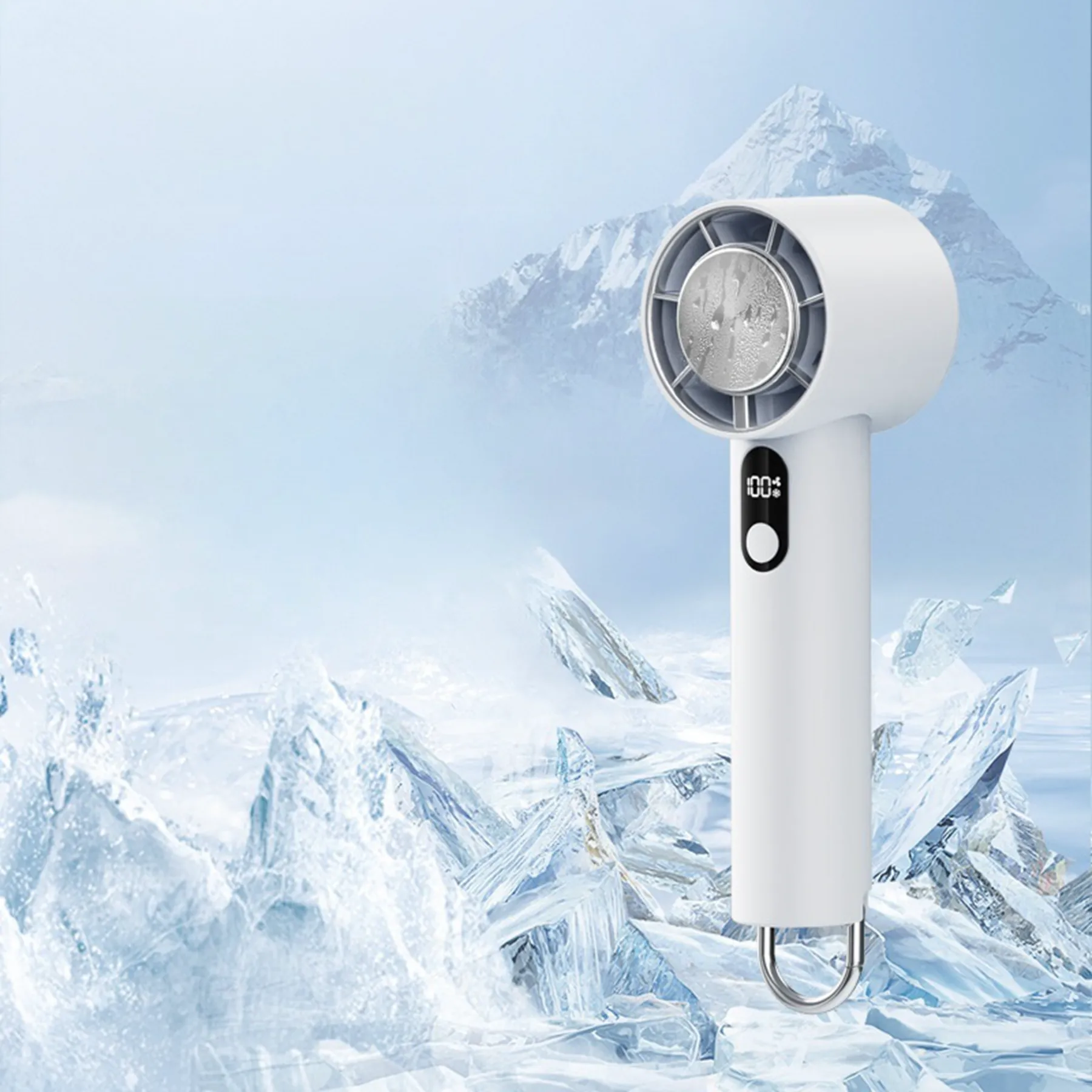 3000 mAh Digital Display Portable Handheld Mini Fan 3