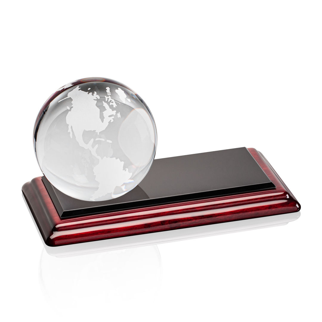 Globe Award on Rosewood Base 14
