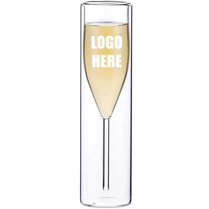 Custom 3.4 oz Double-Walled Champagne Flute 2