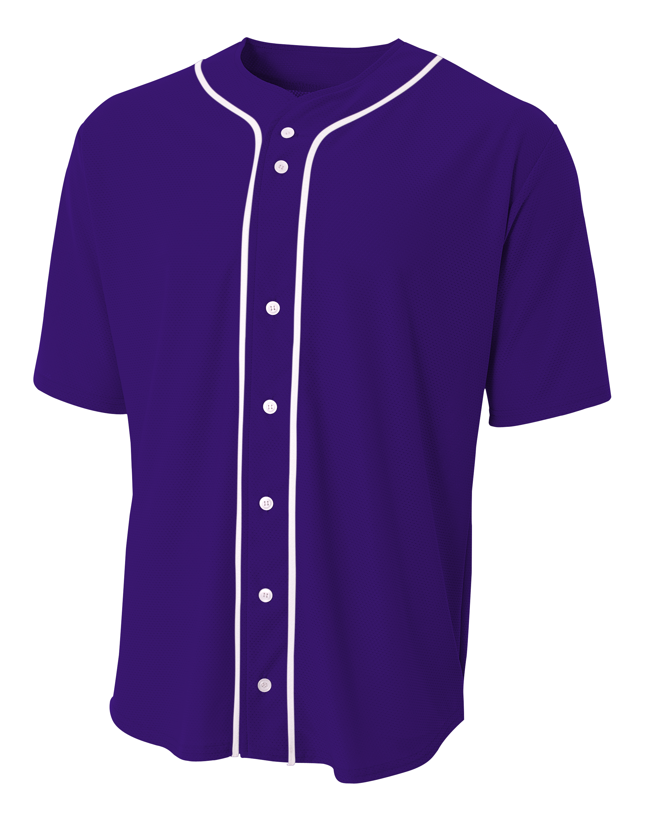 A4 Short Sleeve Full Button Baseball Jersey 12