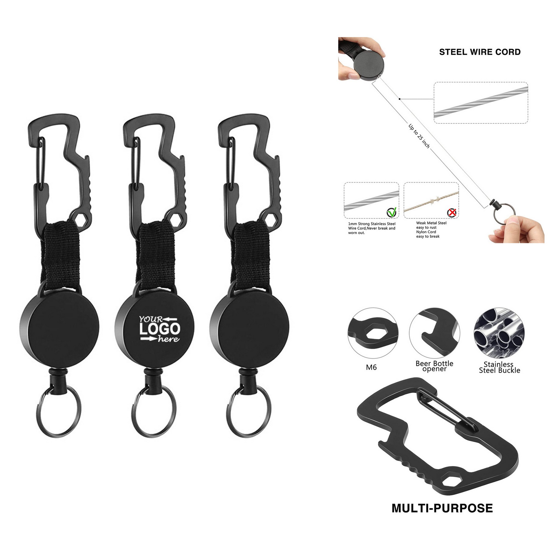 Elastic Telescopic Keychain