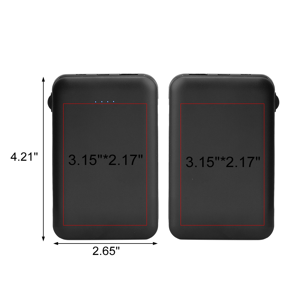 Drum 5000mAh Power Bank with Built-in Cable