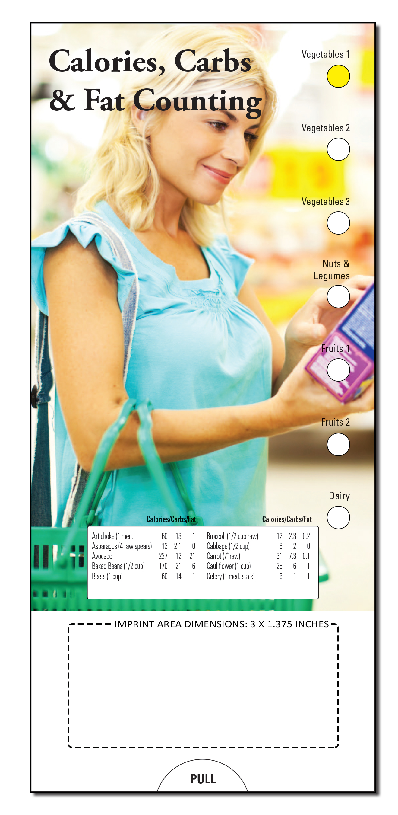 SLIDE CHART - Calories, Carbs & Fat Counting Slide Chart 2