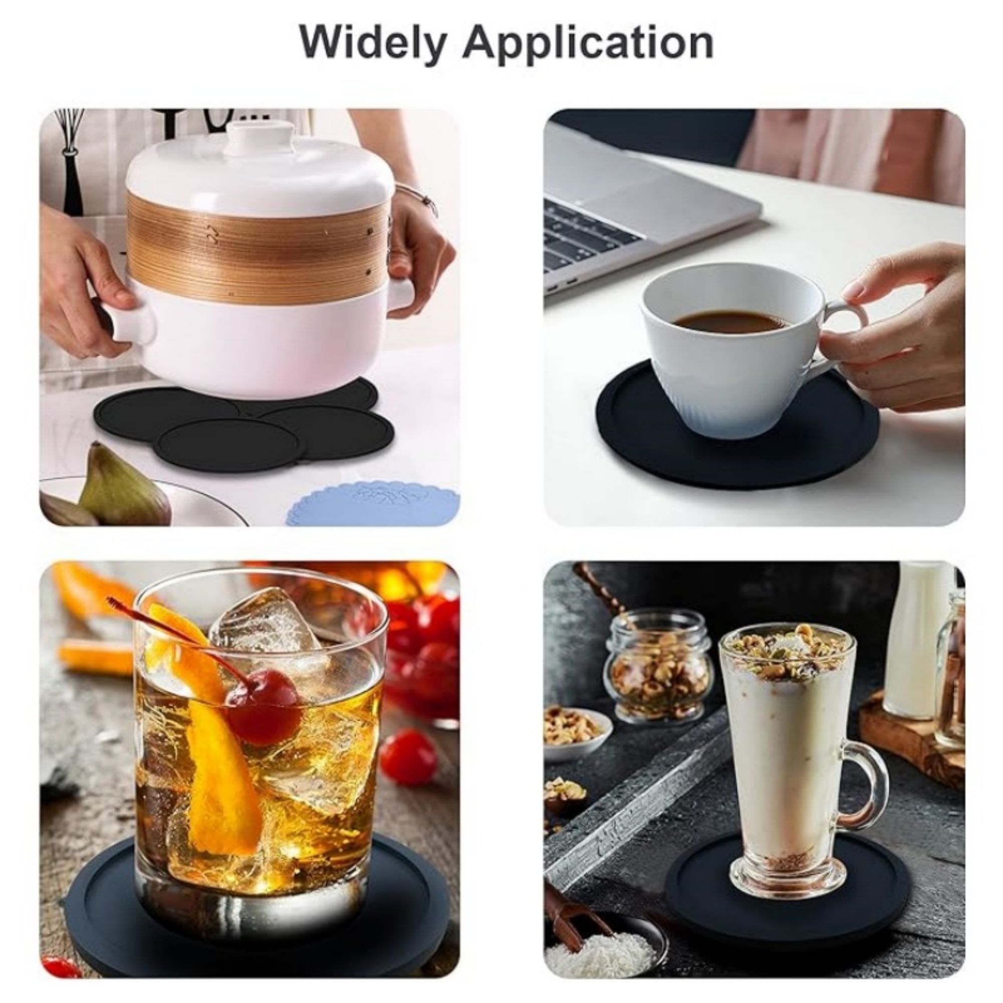 Reusable Drink Coasters Set of 8 Pcs 3