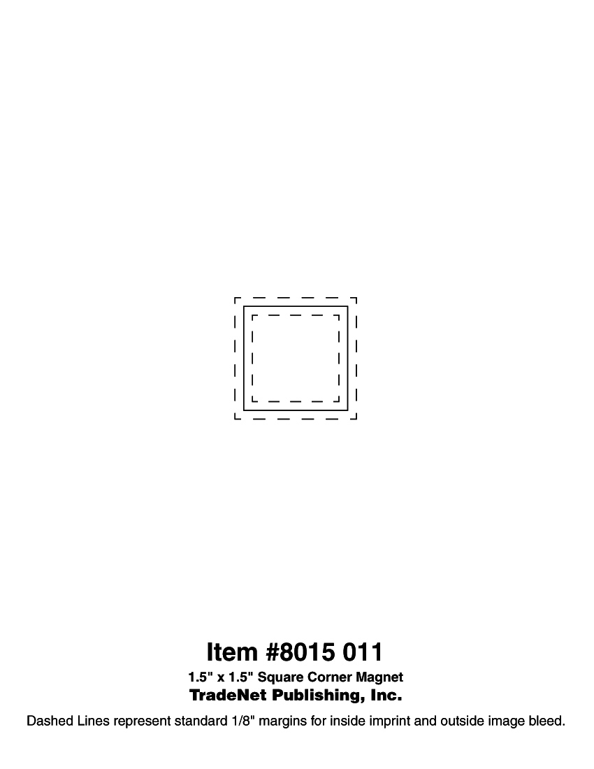 Magnet - 1.5x1.5 Square Corners - 30 Mil. 4