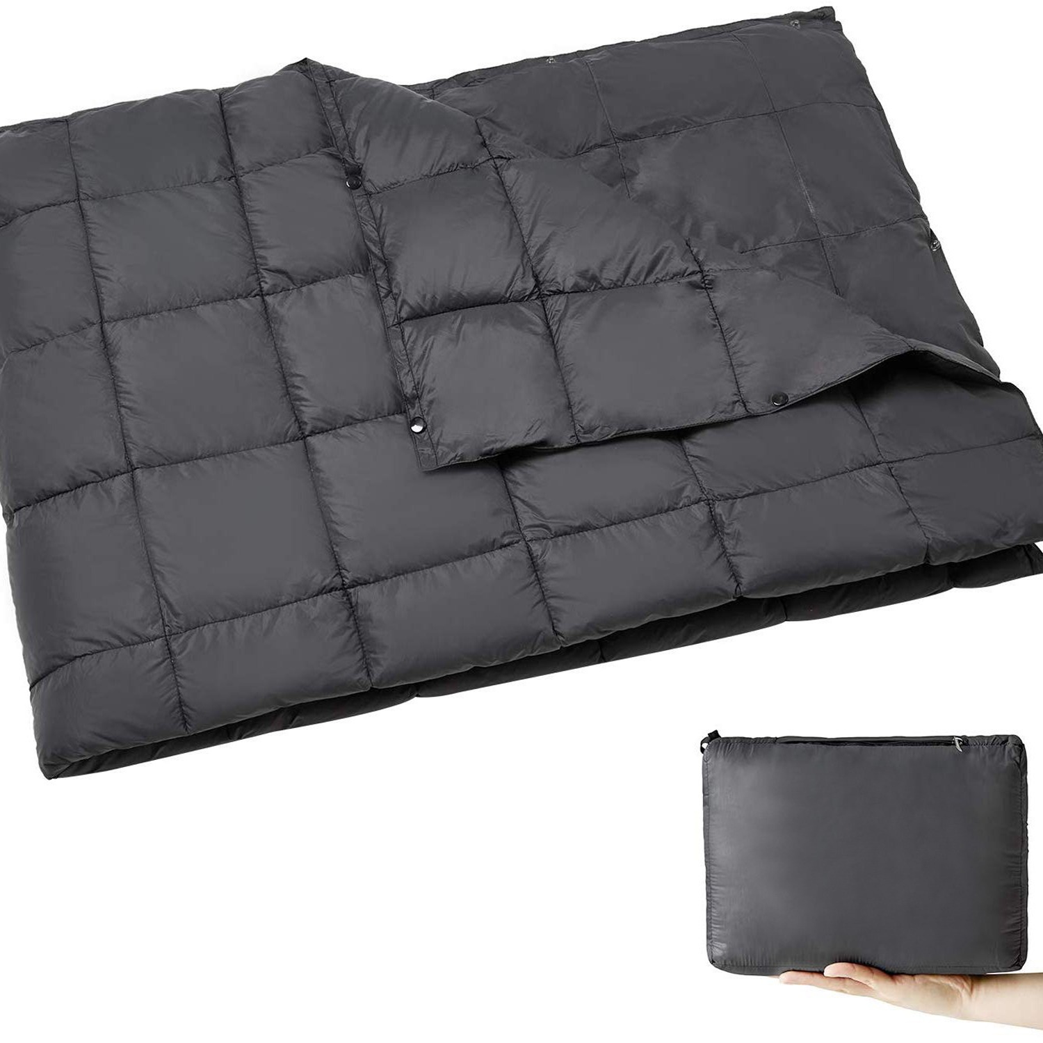 Outdoor Puffy Printed Warm Camping Blanket 3