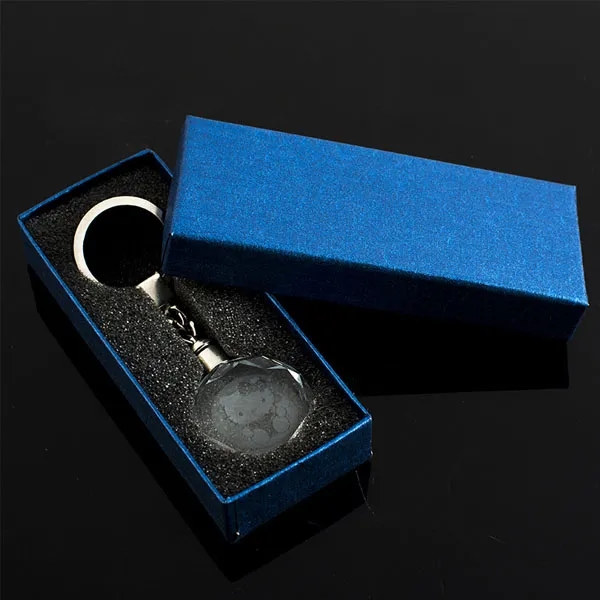 LED Light Octagon Shaped Crystal Key Chains 9