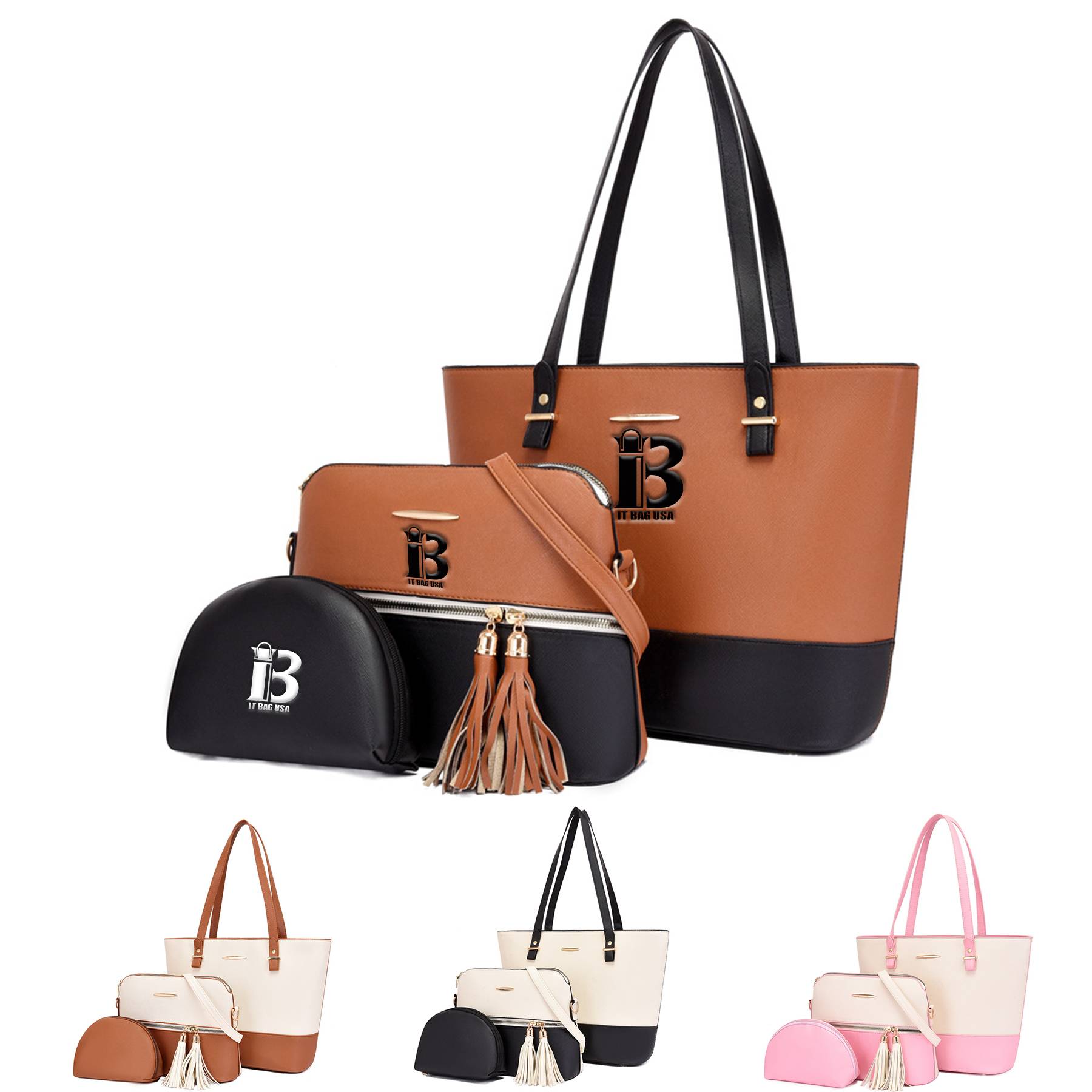 PU Fashion Wallet Tote Bag Shoulder Top Handle Satchel, custom tote bag with logo imprint 11