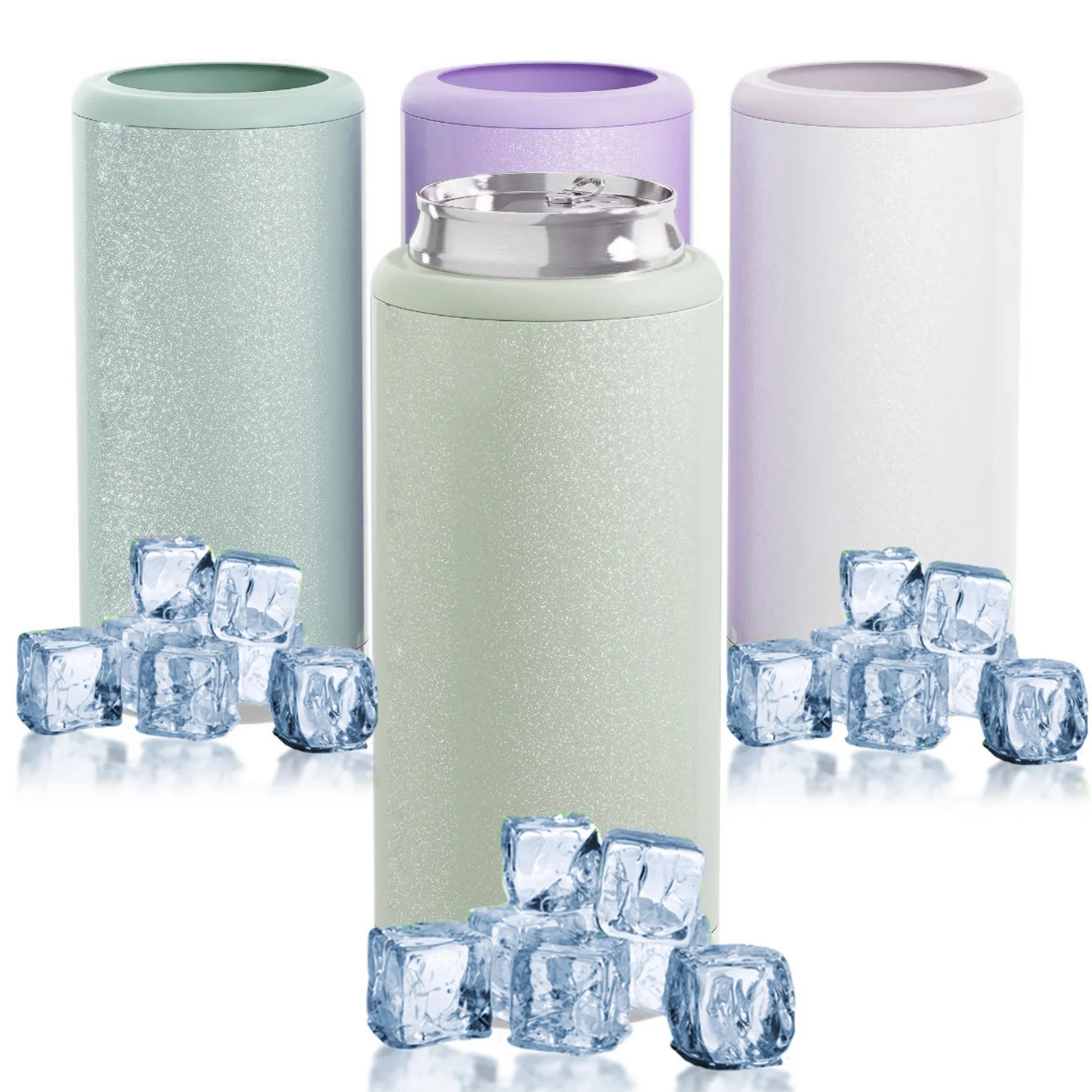 MOQ 20 PCS 304 Stainless Steel 12oz Can Cooler For Beer Soda, custom koozie with logo imprint 3