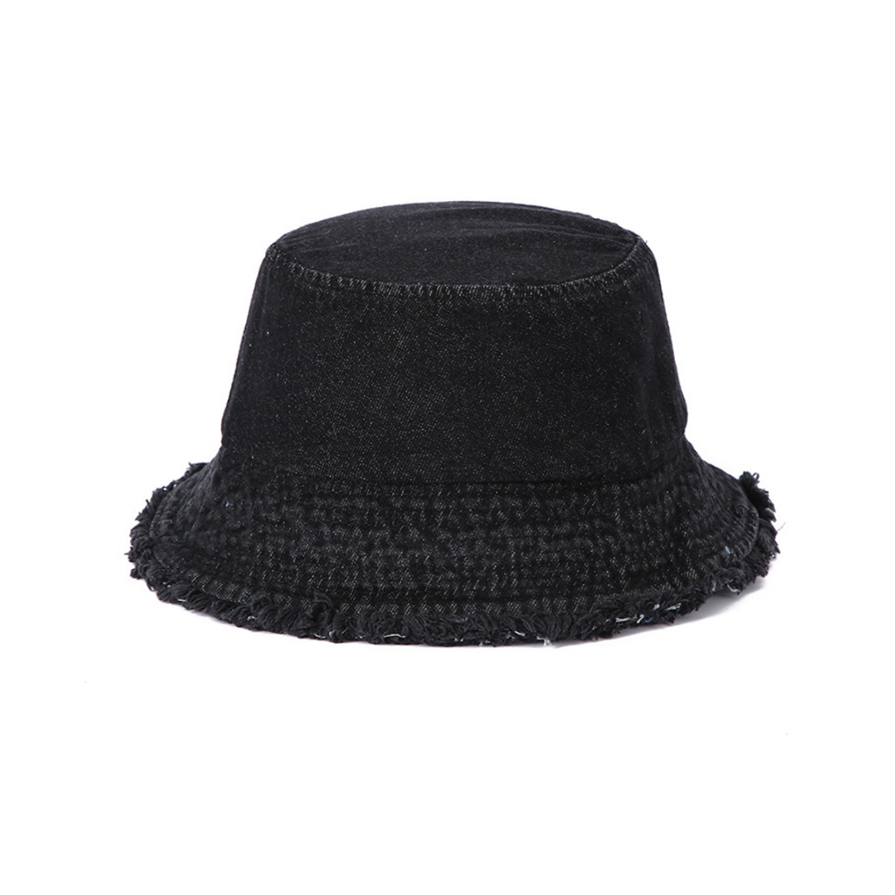 Wide Brim Frayed Bucket Hat 2