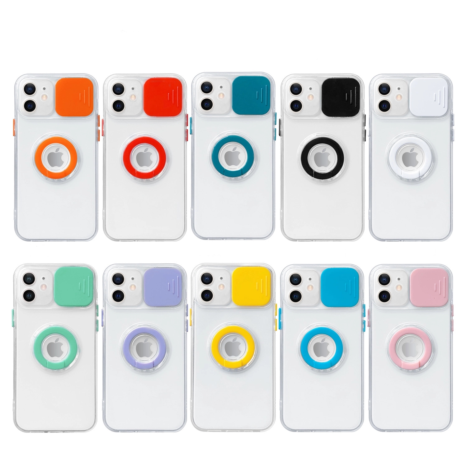 Phone Case  with Ring Holder Slide Camera Cover 2