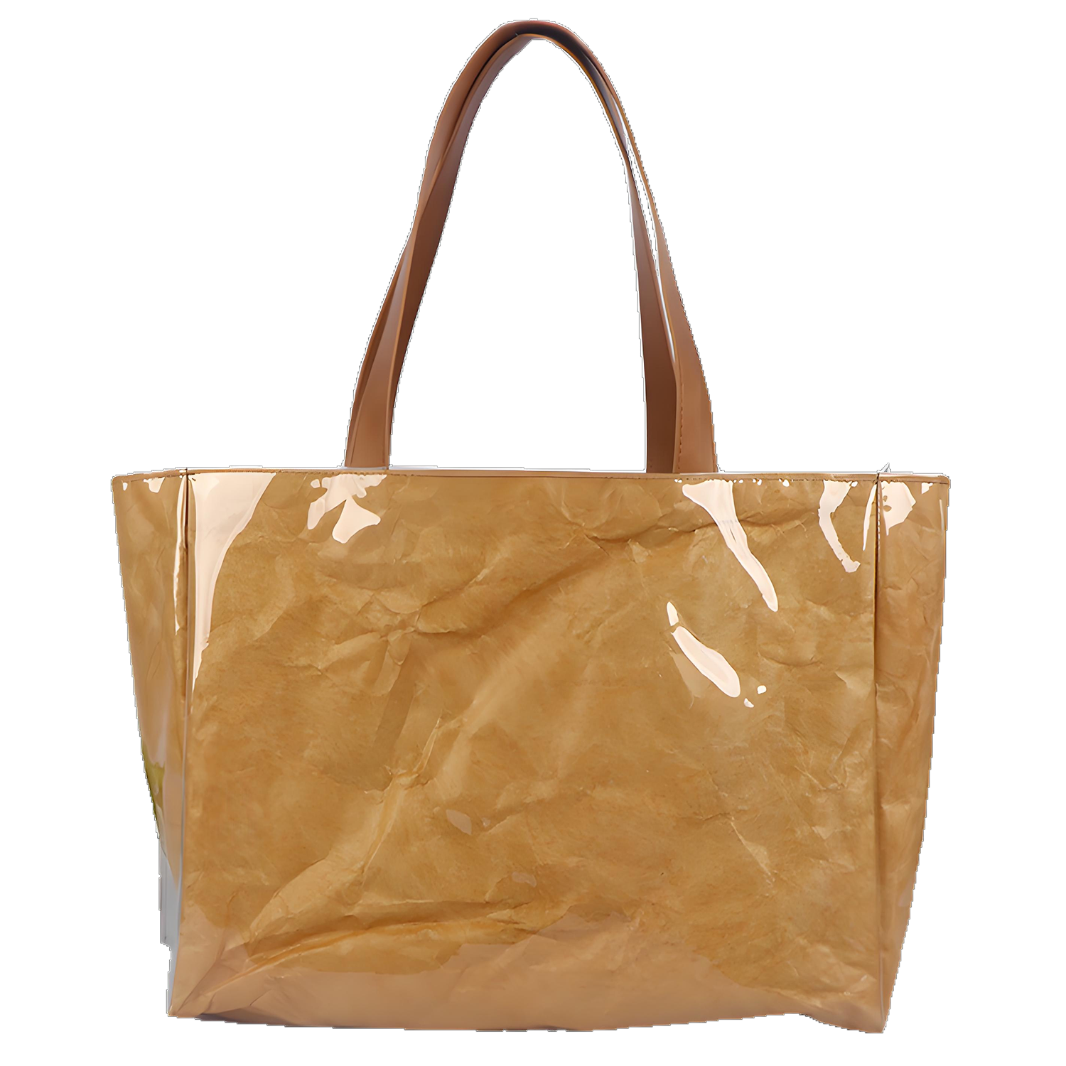 Kraft Paper Single-Shoulder Shopping Duffel Bag 3