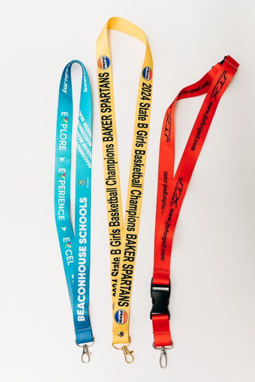1" Lanyard, Full Color Polyester 3