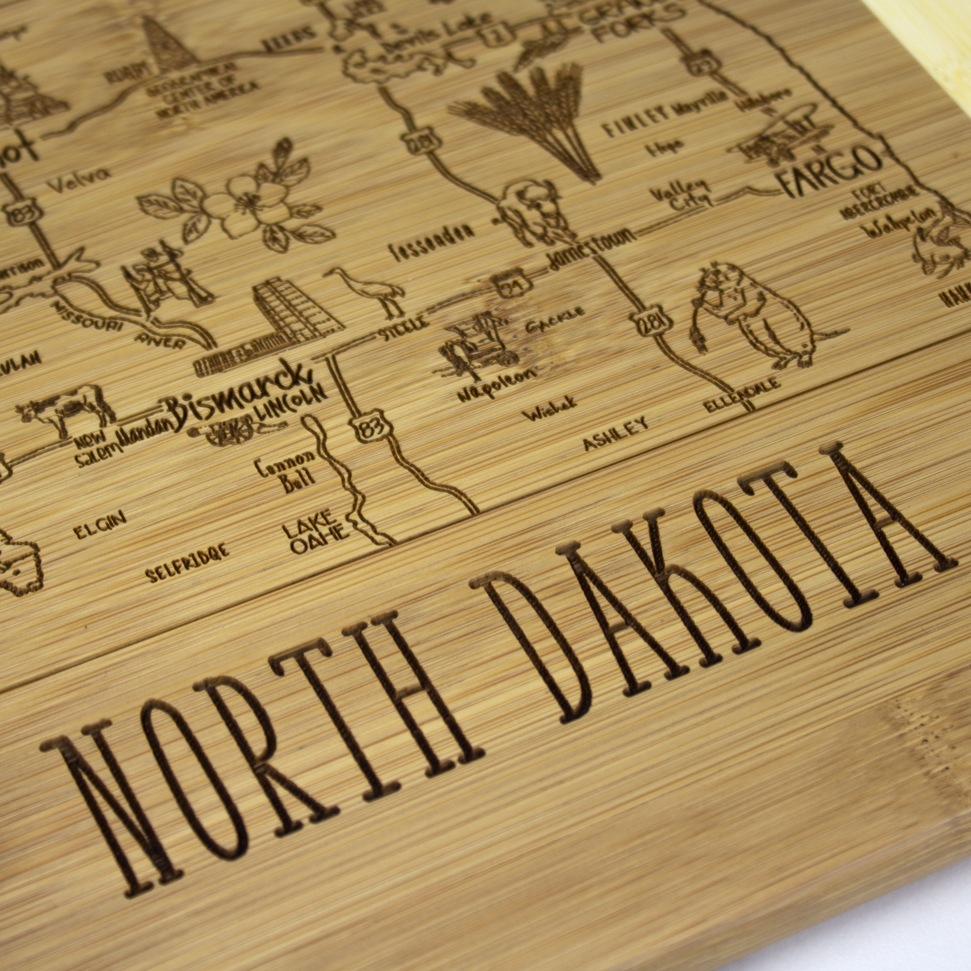 A Slice of Life North Dakota Serving & Cutting Board 2