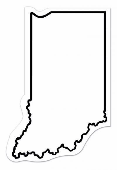 Indiana State Shape Magnet - Full Color 2