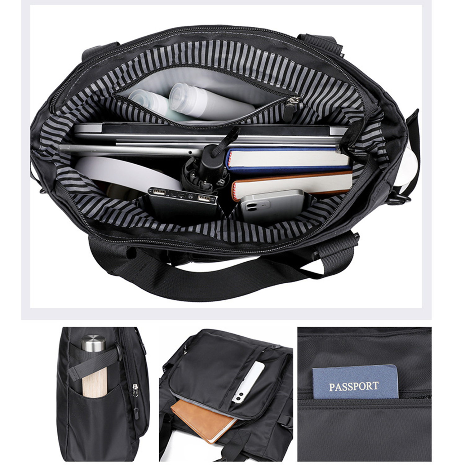 Multi Pocket Shopper Shoulder Bag 4