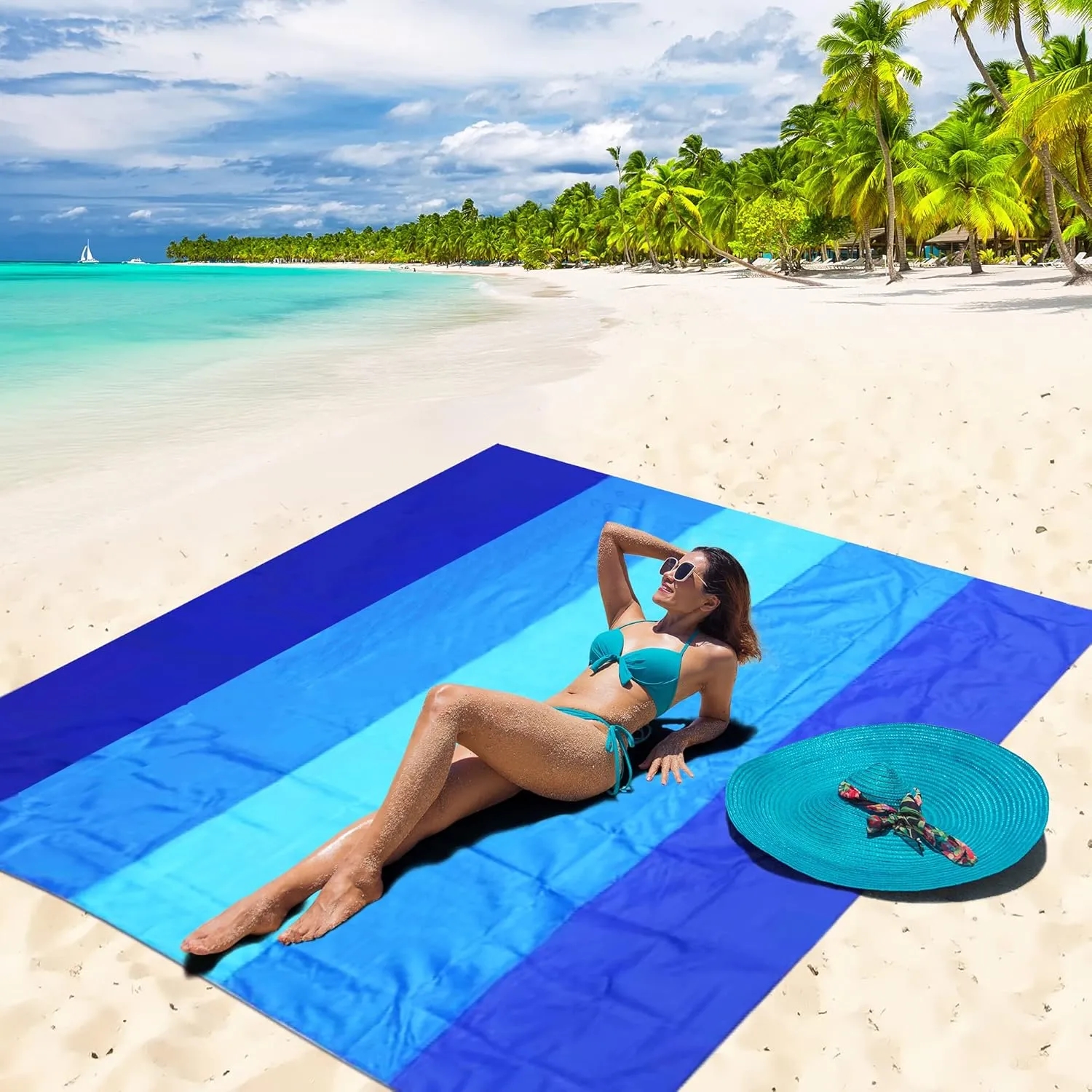 Beach Blanket Waterproof Sandproof Mat 1
