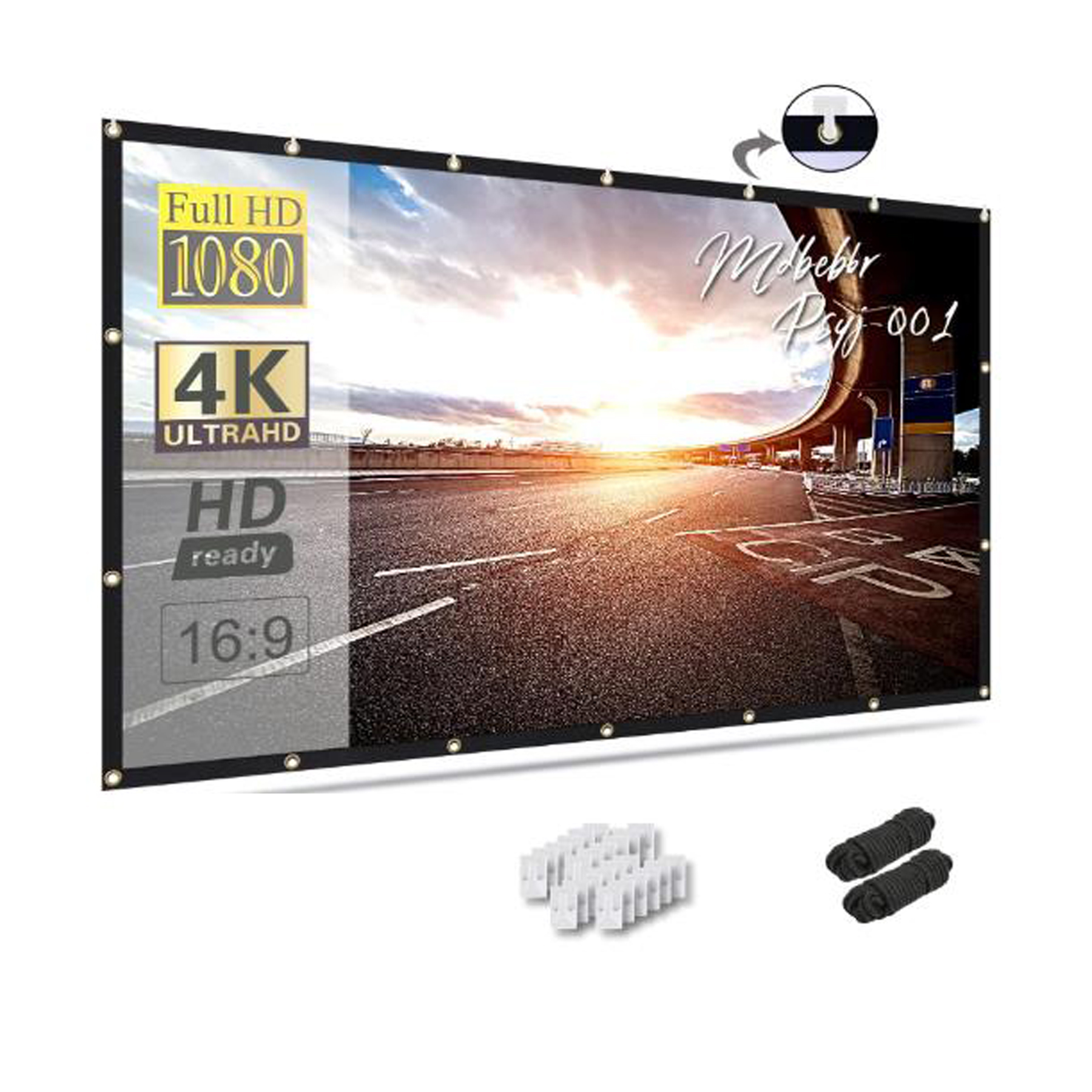 100" Portable Projector Screen for Outdoor and Indoor Movies 2