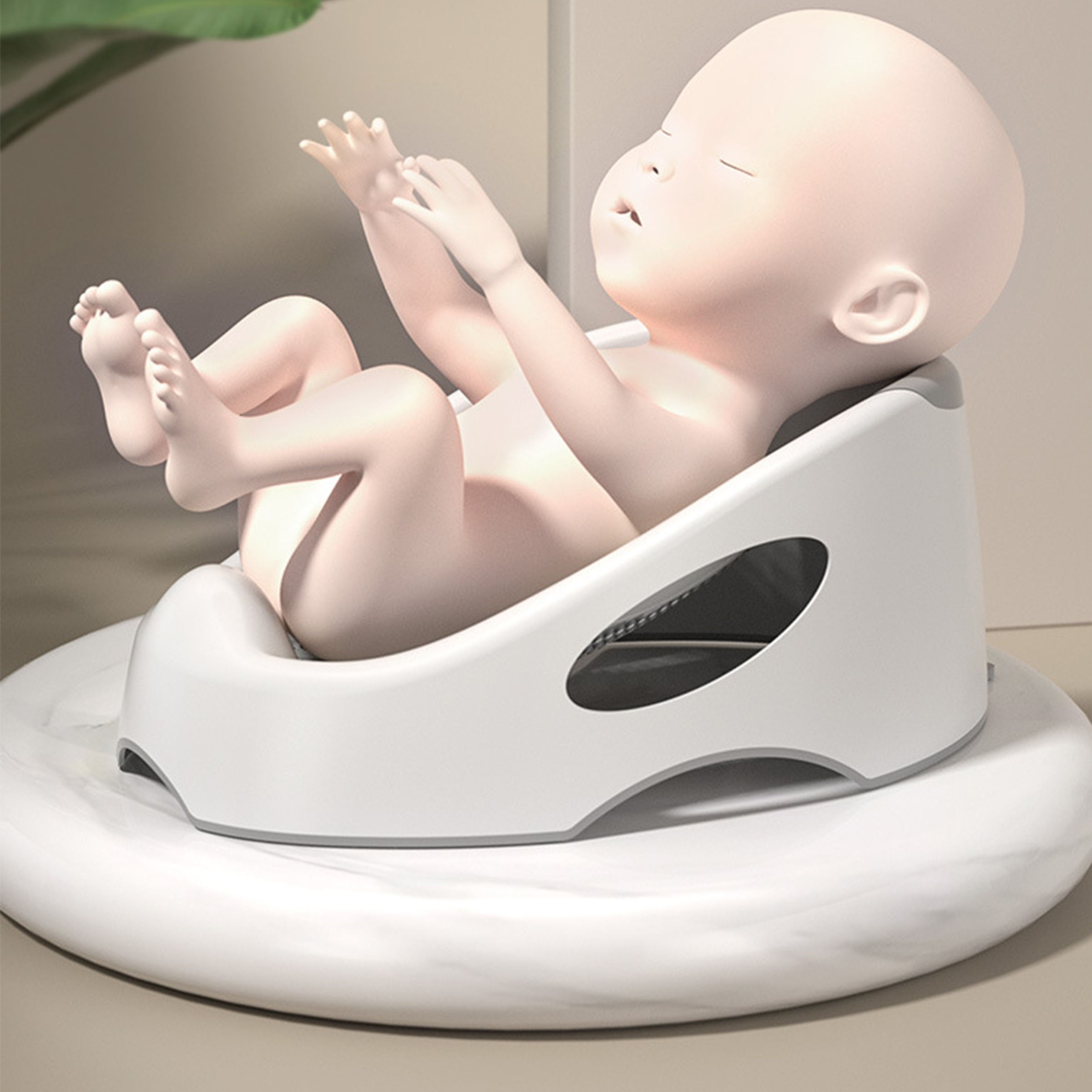 Pp Easy-To-Clean Baby Bath Chair With Breathable Design 2