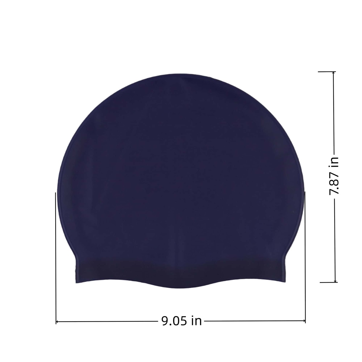 Solid Color Waterproof Silicone Swim Cap 3