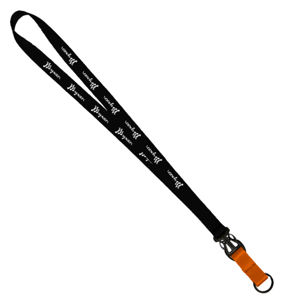 3/4" Multi color (Top and bottom) Nylon Lanyard with Plastic Slide Buckle R 470