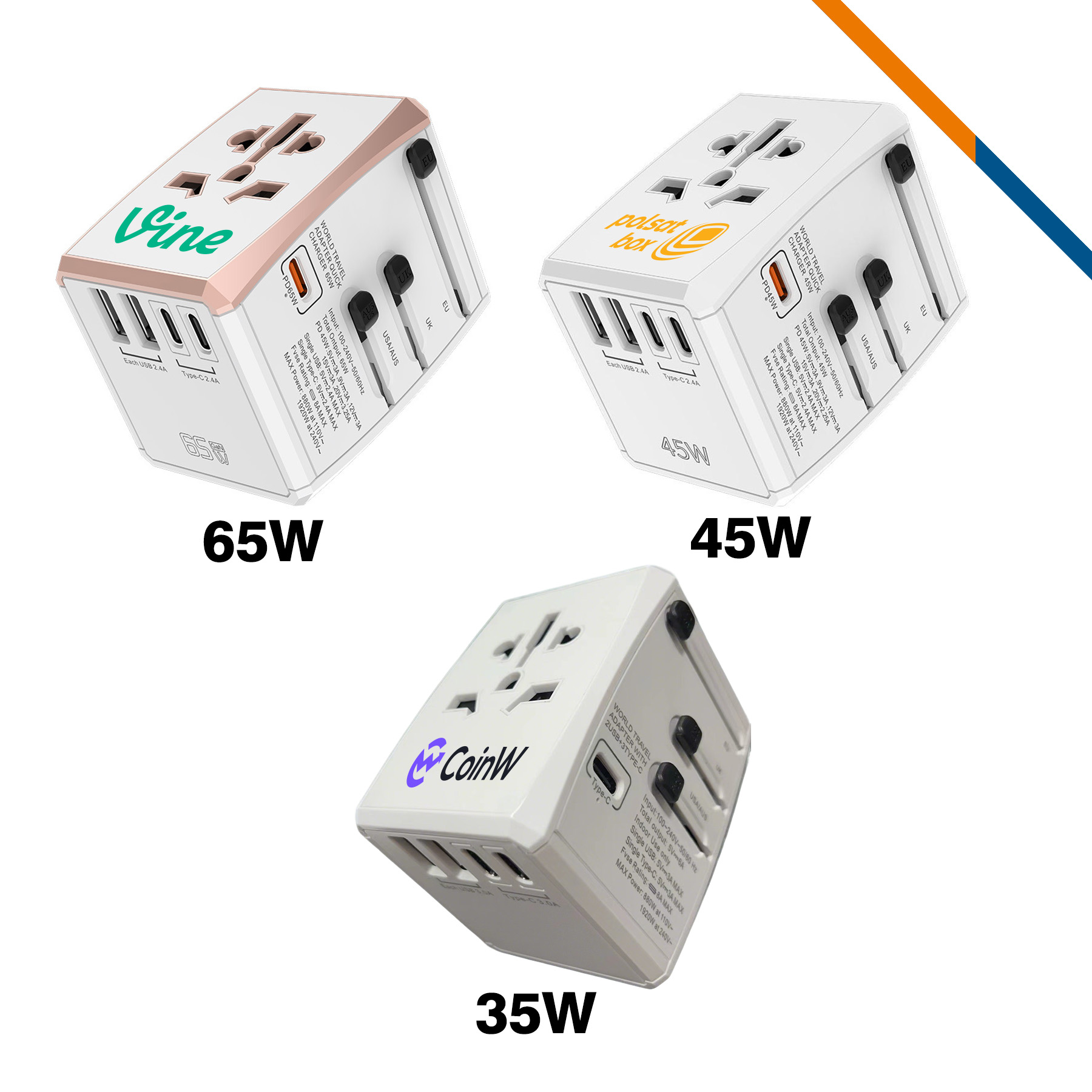 Plugez Fast Charging Universal Adapter 5