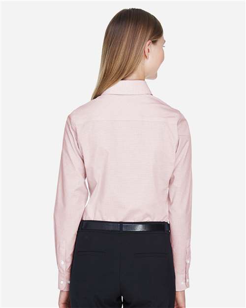 Women's Crown Collection® Micro Tattersall Woven Dress Shirt - DG510W 5